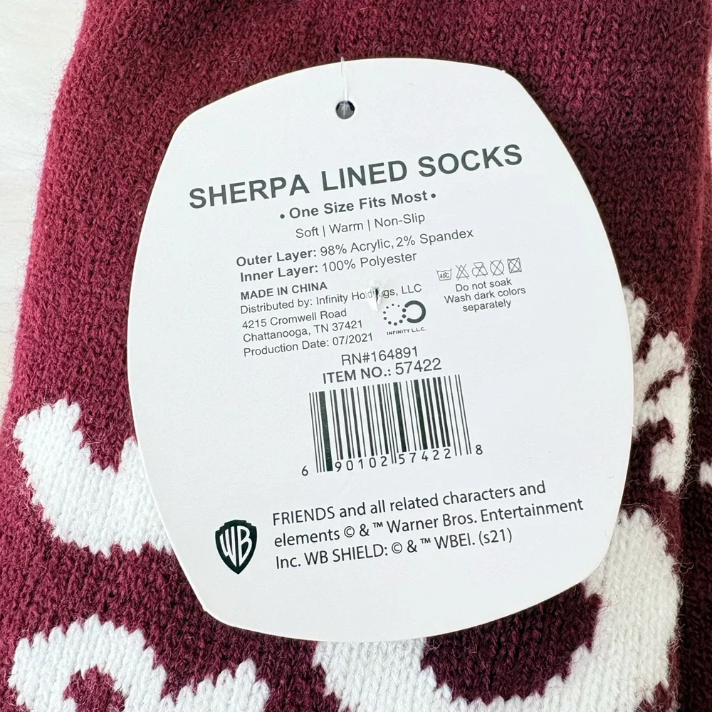 FRIENDS‎ “How you doin?” Sherpa Lined Socks